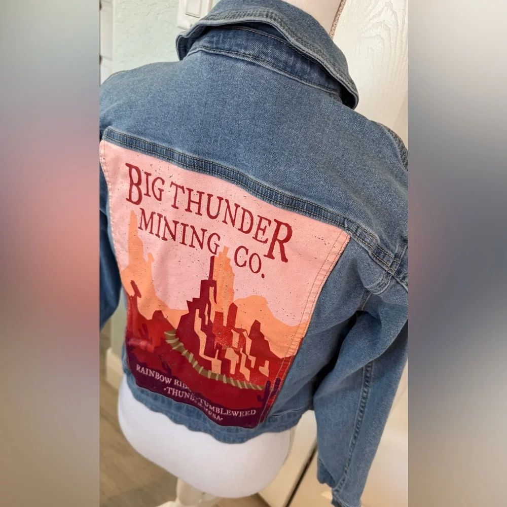 Disney Parks ily 4EVER Big Thunder Mountain Railroad Denim Jacket Girls 10